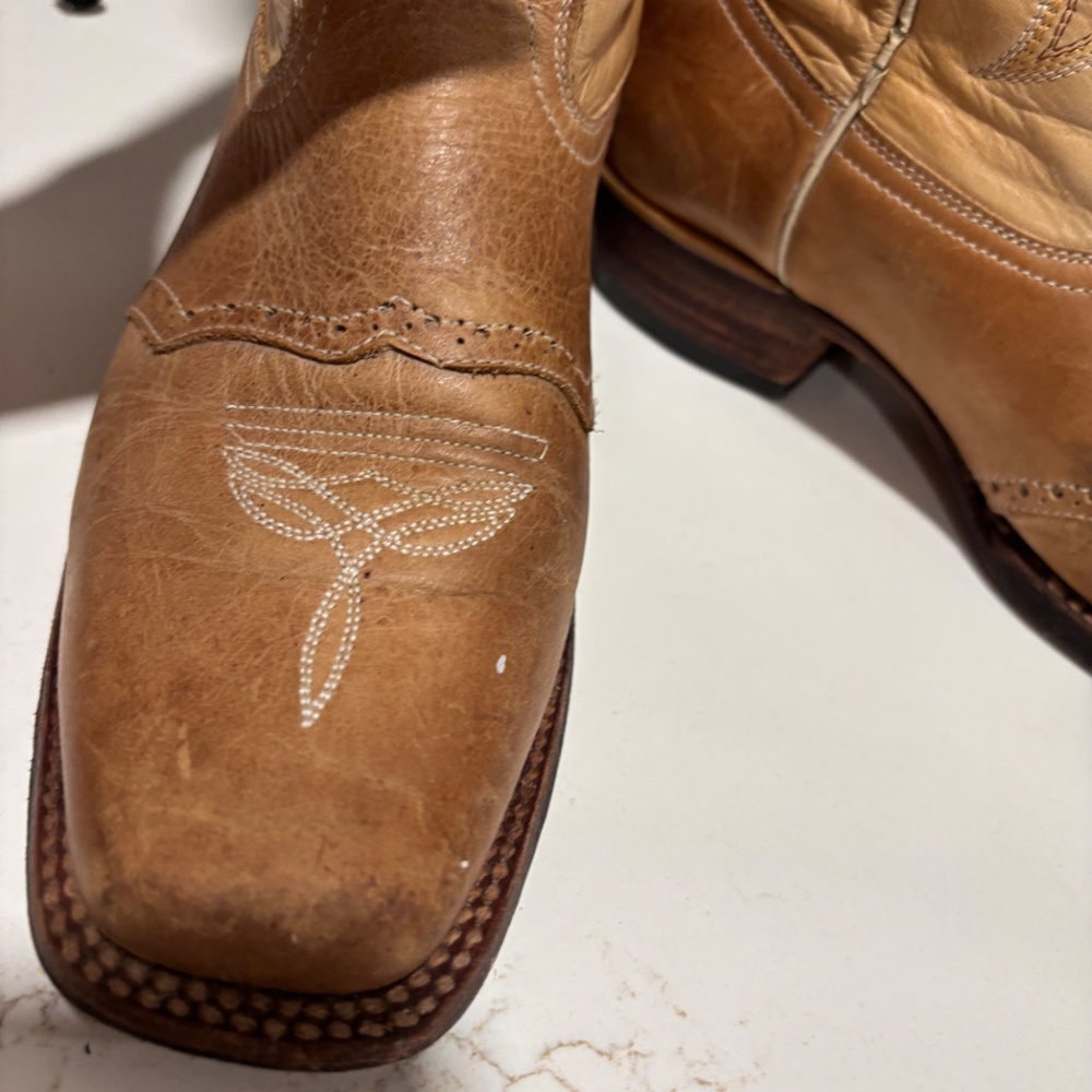 Women’s Innovacion Brown Leather Cowboy Western Heart Boots sz 26/9 Modelo 1820 - Picture 8 of 16